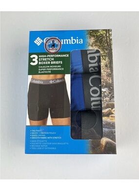 Boxer Briefs Multi No Fly Columbia 3 Pack Polyester Stretch Polyester Size XL